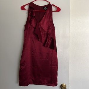 Burgundy Silky Dress